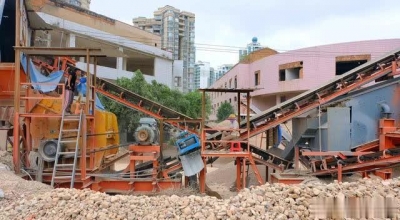 石狮商业城改造拆迁首次采用“移动式建筑垃圾破碎筛分设备” 就地回收利用