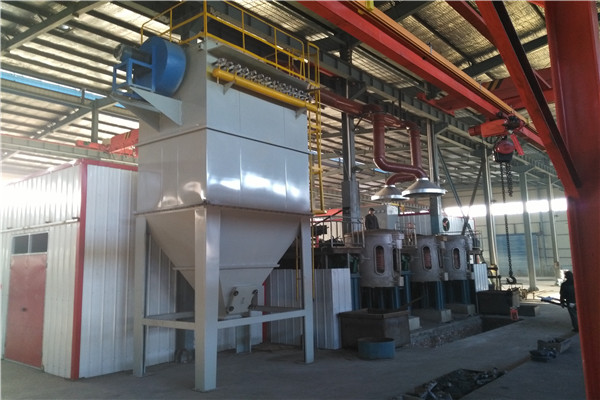 铸造厂两台2*1.5吨电炉共用一套除尘系统