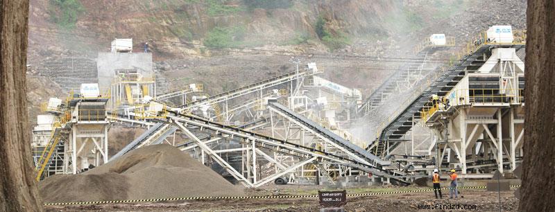 山美建设的印尼豪瑞300吨骨料生产线