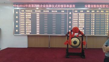 淮北市协力重型机器有限责任公司安徽省股权托管交易中心上市成功股票代码：700253