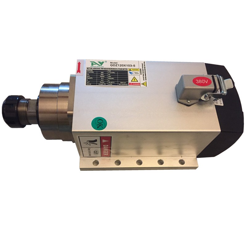 风冷6KW主轴18000rpm/220v/380v/ER32木工主轴雕刻机主轴