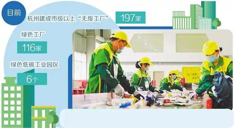 在杭州市余杭区浙江虎哥废物管理有限公司分拣车间,工作人员在分拣居民生活固废。