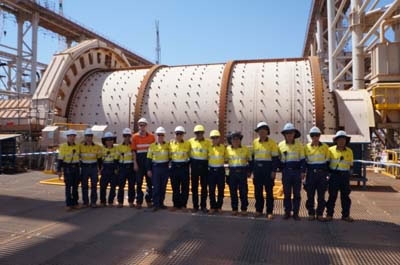 中信重工澳大利亚SINO铁矿球磨机带水试运行成功