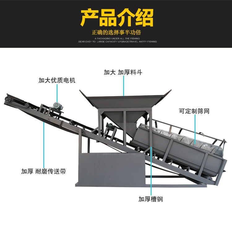 大型移动滚筒筛沙机 20 30 50 80型砂石分离机设备