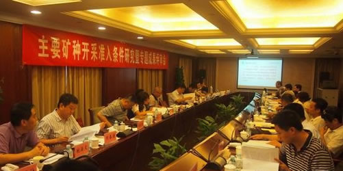主要矿种开采准入条件暨专题成果评审会
