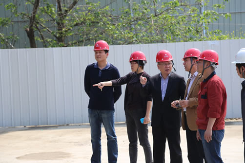常州市武进区水务局至三川德青工程机械清淤项目工地及污泥固化现场考察指导