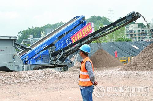 罗湖棚改建筑废弃物综合利用处理现场