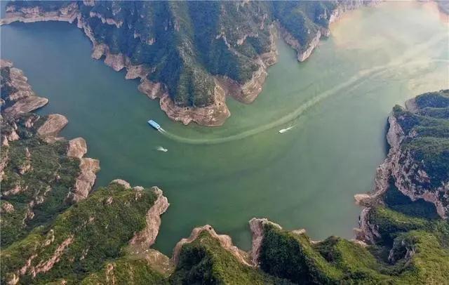 ▲河南济源拍摄的“黄河三峡”景色 图片来源：新华社