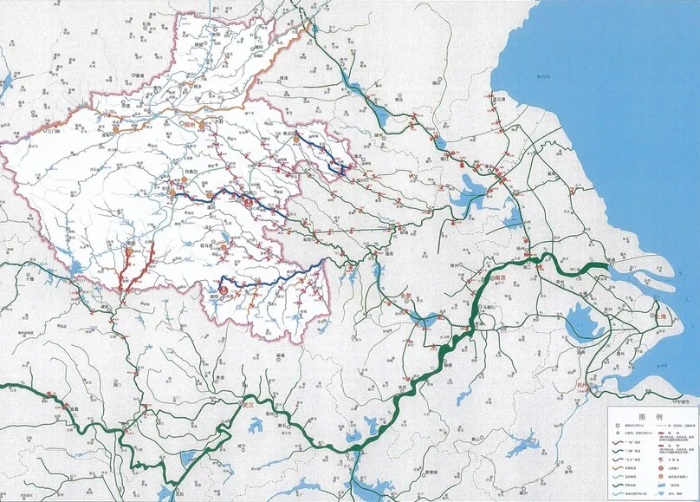 河南省内河航道与港口布局规划图(2022—2035年)